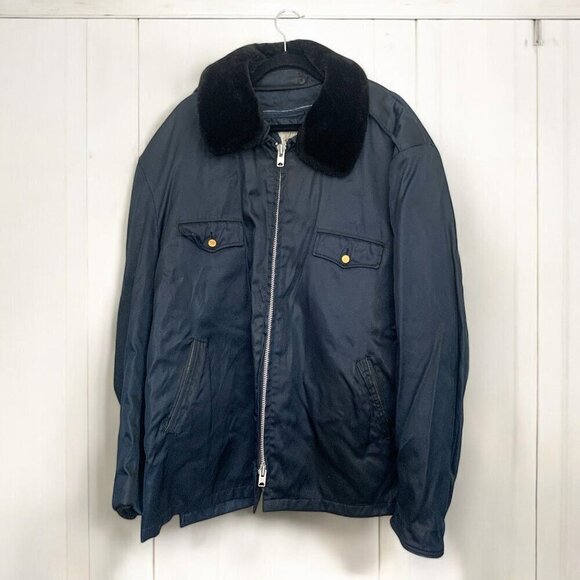 VTG 80s Men's Tufnyl by Blauer Police Security Bomber Jacket & Liner Black 56L - Picture 5 of 7